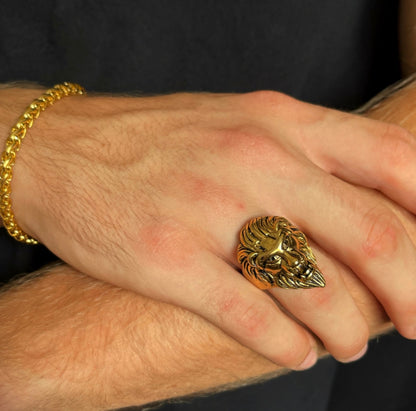 Lion Ring Gold