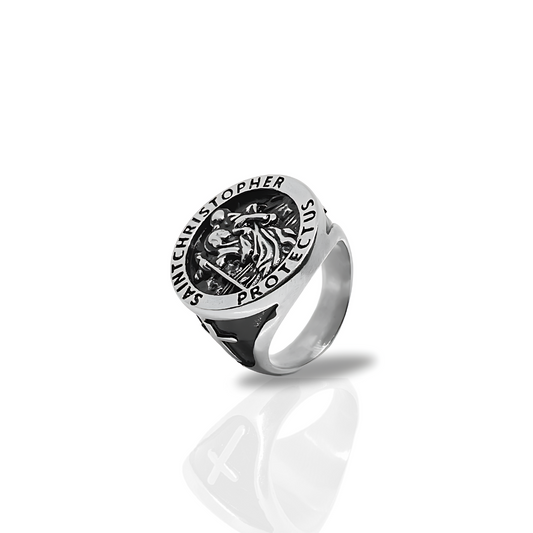 St Christopher Ring Silver