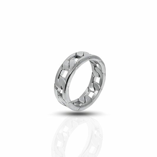 Cuban Chain Ring Silver