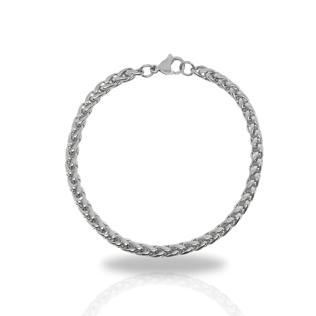 Wheat Chain Bracelet Silver