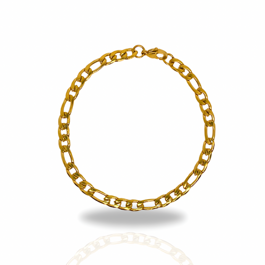 Figaro Chain Bracelet Gold