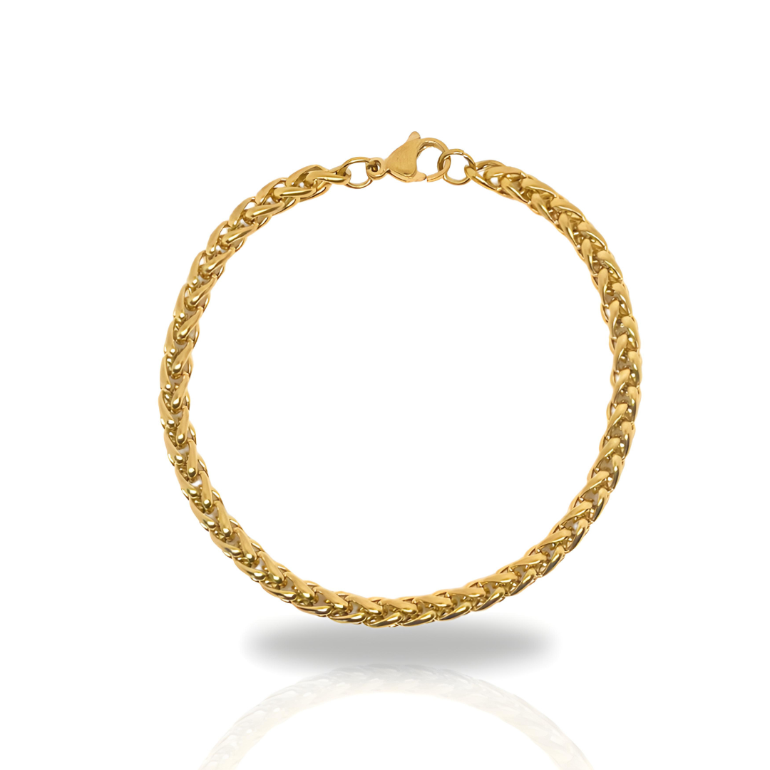 Wheat Chain Bracelet Gold