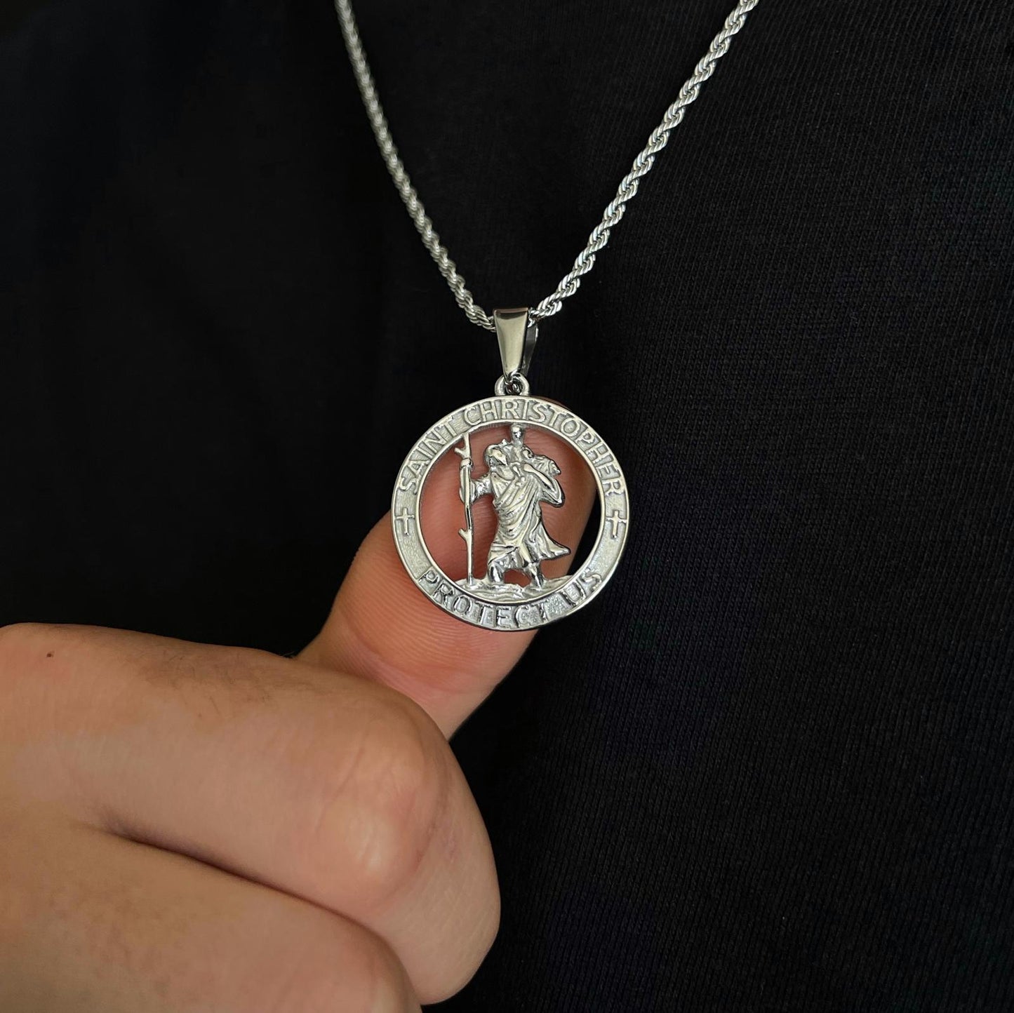 St Christopher Pendant Silver