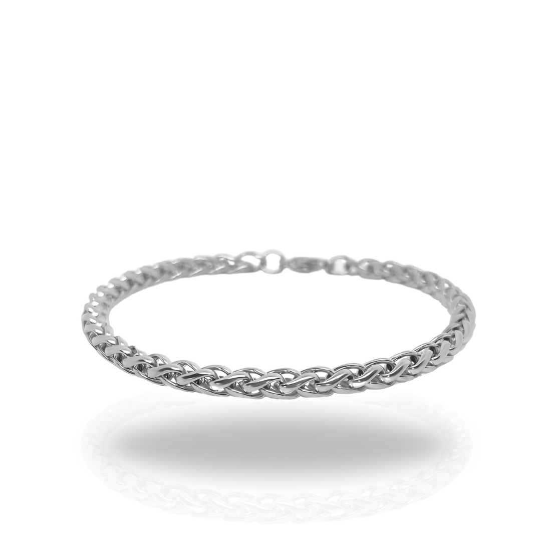 Wheat Chain Bracelet Silver