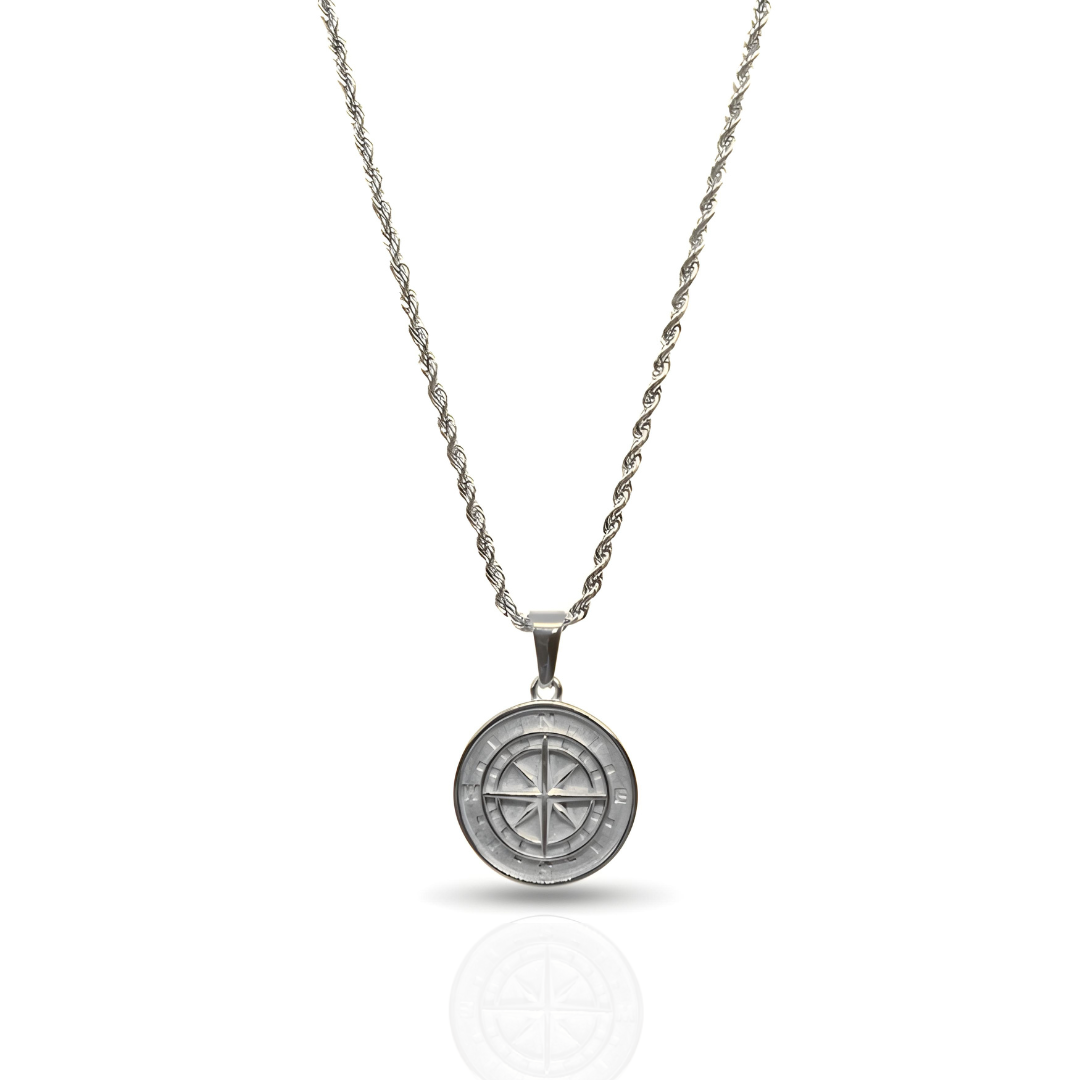 Compass Pendant Silver