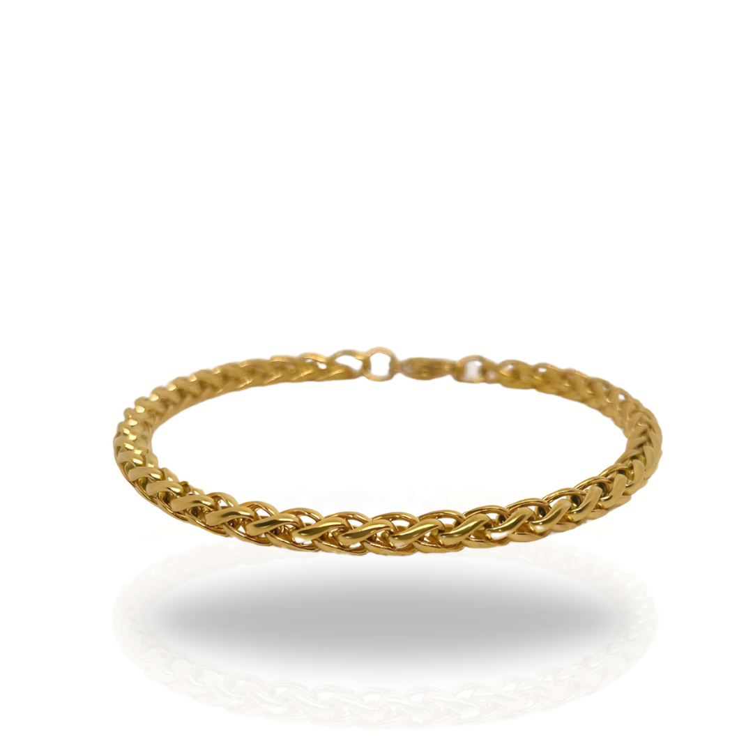 Wheat Chain Bracelet Gold