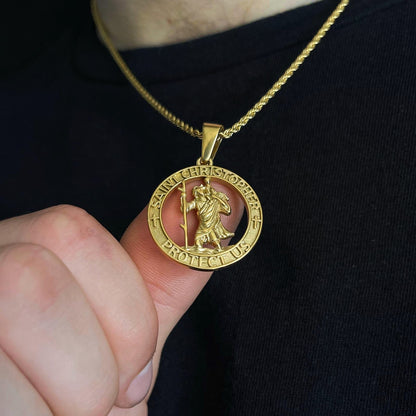 St Christopher Pendant Gold