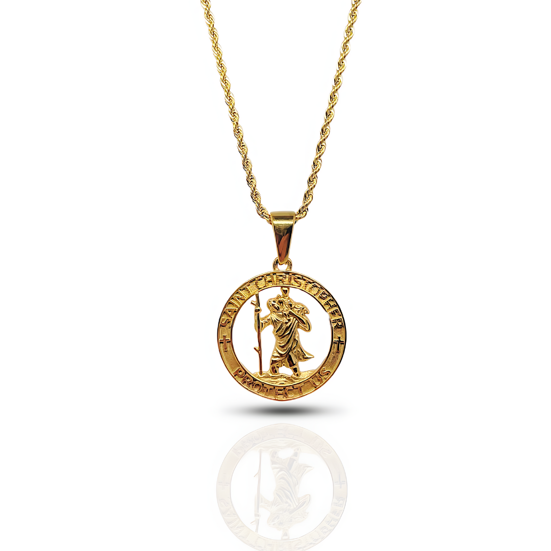 St Christopher Pendant Gold