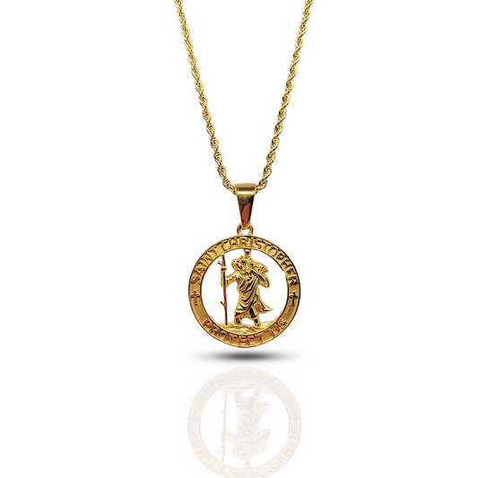 St Christopher Pendant Gold