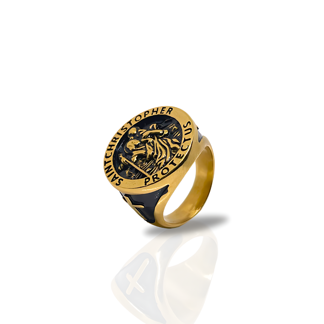 St Christopher Ring Gold