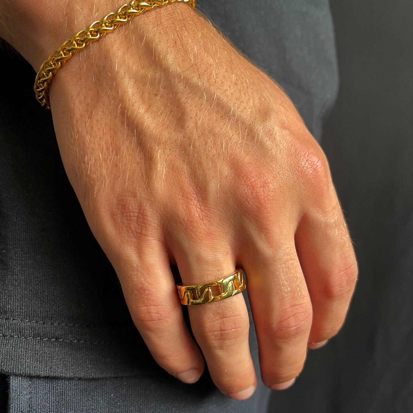 Cuban Chain Ring Gold